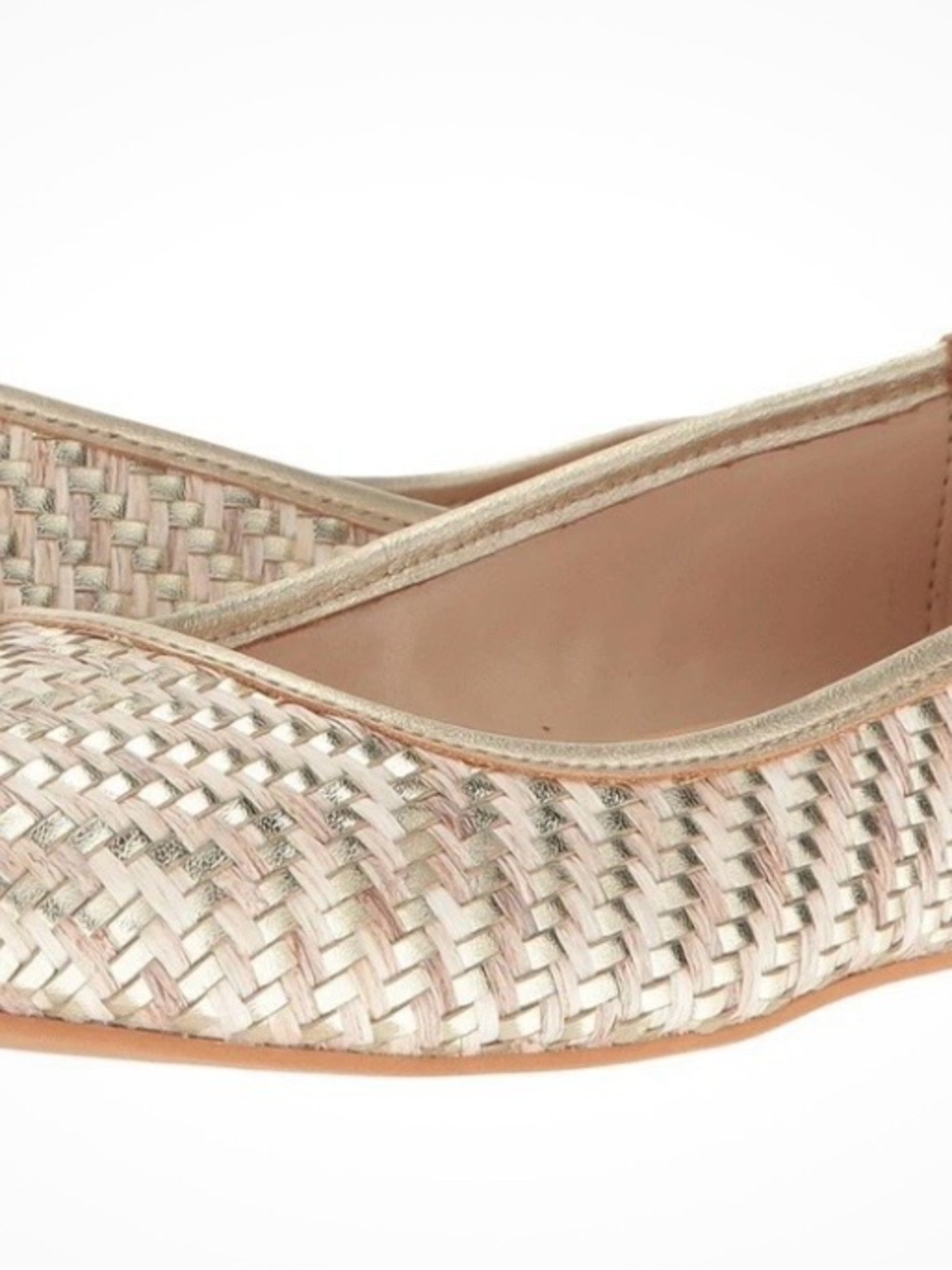 Dr. Scholl’s Woven Metallic-Pale Pink Ballet Flats-Size 9.5